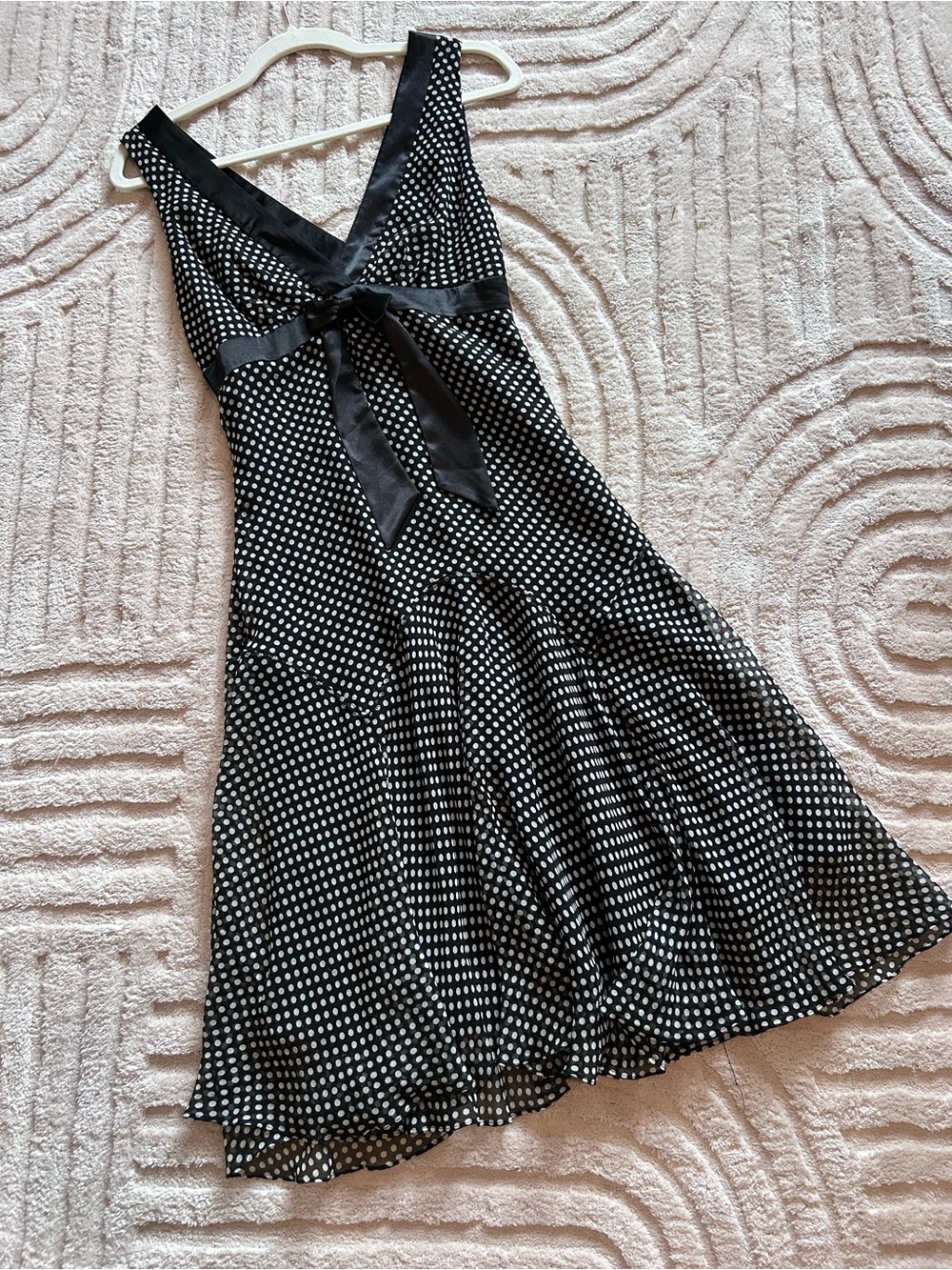 Black Polka Dot A-Line Dress